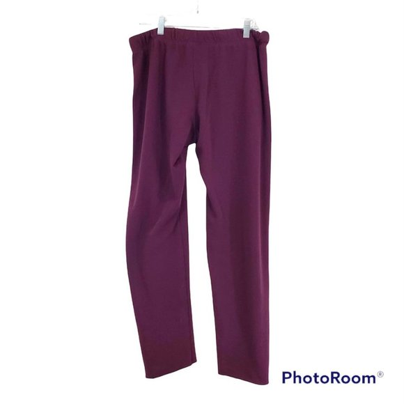 Pink Victoria's Secret Woman's Sz M Sweat Pants Burgundy drawstring stretch - Picture 2 of 8